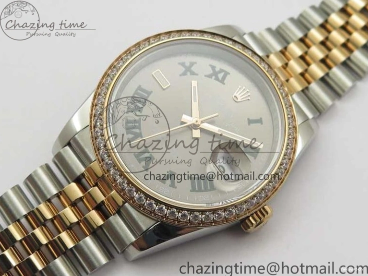 BP Bracelet Roman Dial on 36 Best Edition 1:1 DateJust SS Gray Maker RG Jubilee 126281 0418